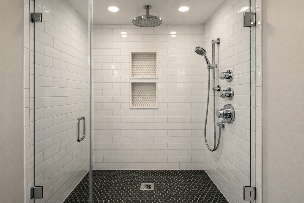 custom tile shower installation ennis tx finished