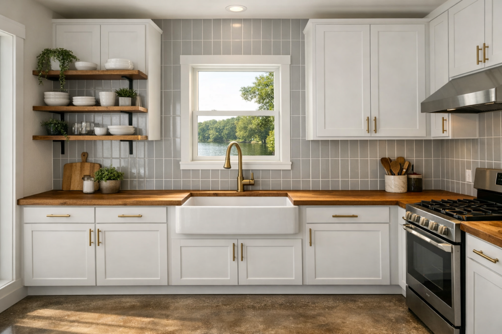 Specialty Tile Services kitchen backsplash installation cedar creek lake tx finished