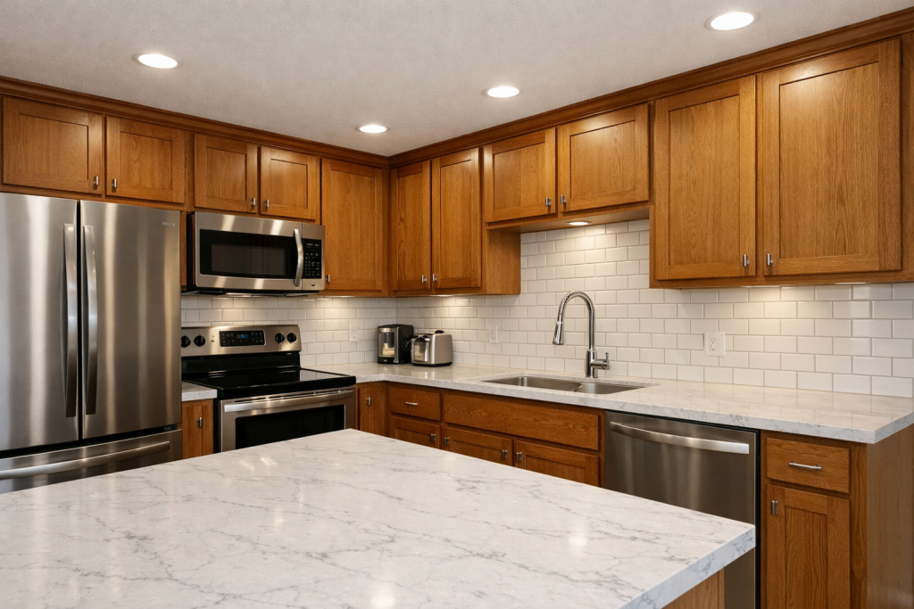 Specialty Tile Services kitchen backsplash installation gun barrel city tx finished